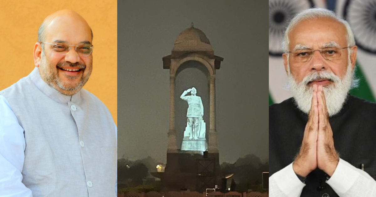Amit Shah praises PM Modi for unveiling of hologram statue of Netaji Subhas Chandra Bose at India Gate